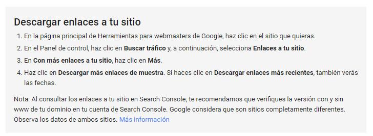 Descargar enlaces a tu sitio