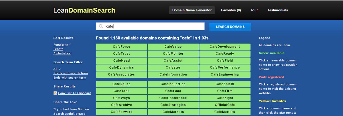 lean domain search