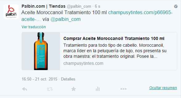 Comparte o twittea la URL de tu website para crear Twitter cards