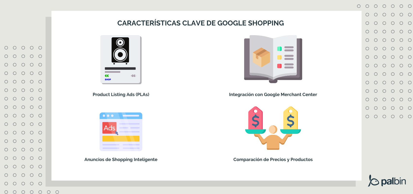 Caraterísticas de google shopping