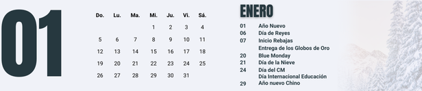 Fechas comerciales importantes Enero 2025