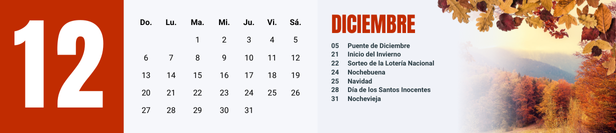 Fechas clave del mes de diciembre