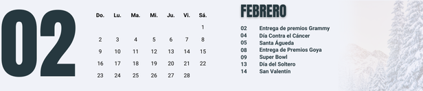 Fechas comerciales importantes Febrero 2025