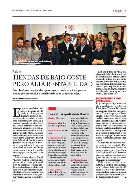 articulo en inversion y finanzas sobre palbin.com