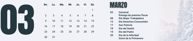 Fechas comerciales importantes Marzo 2025