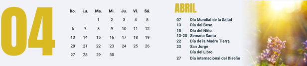 Fechas comerciales importantes Abril 2025