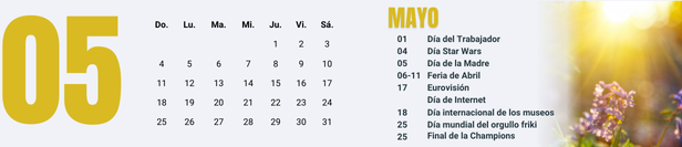 Fechas comerciales importantes Mayo 2025