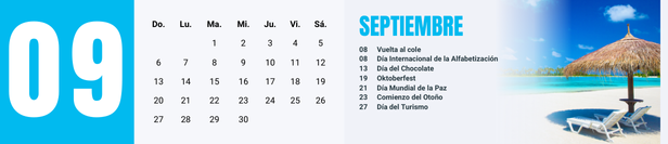 Fechas comerciales en septiembre