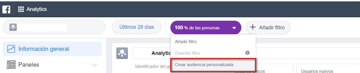 crear una audiencia personalizada