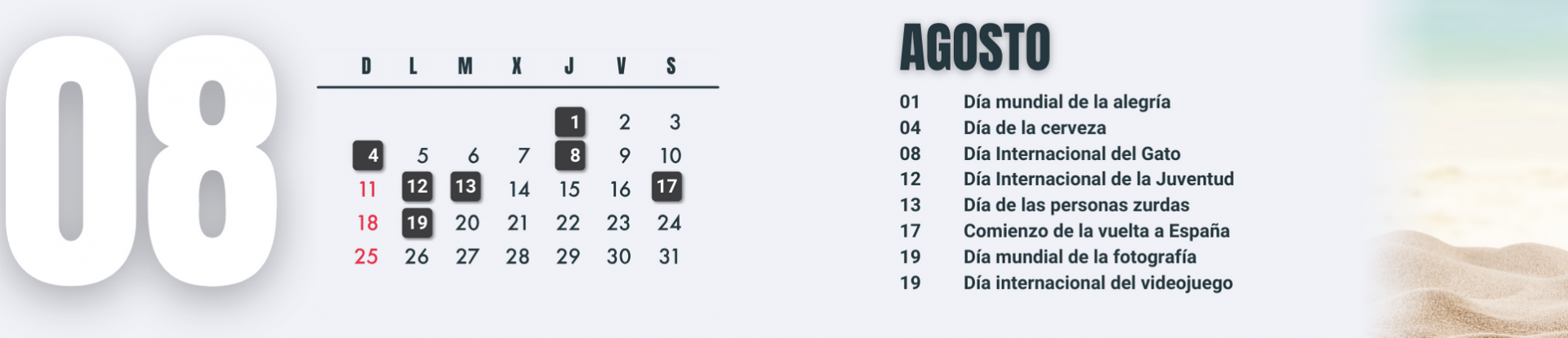 calendario para tiendas online en agosto 2024