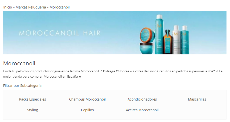 Categoría Tienda Online