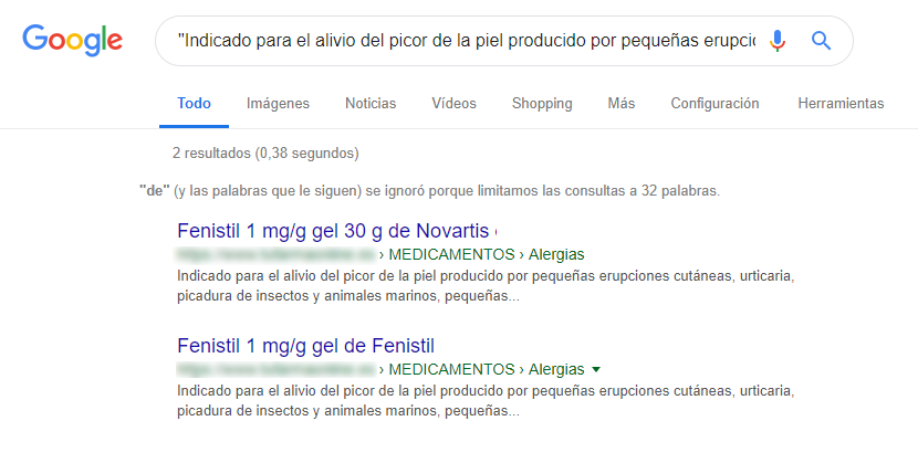 comando site: revisión de textos