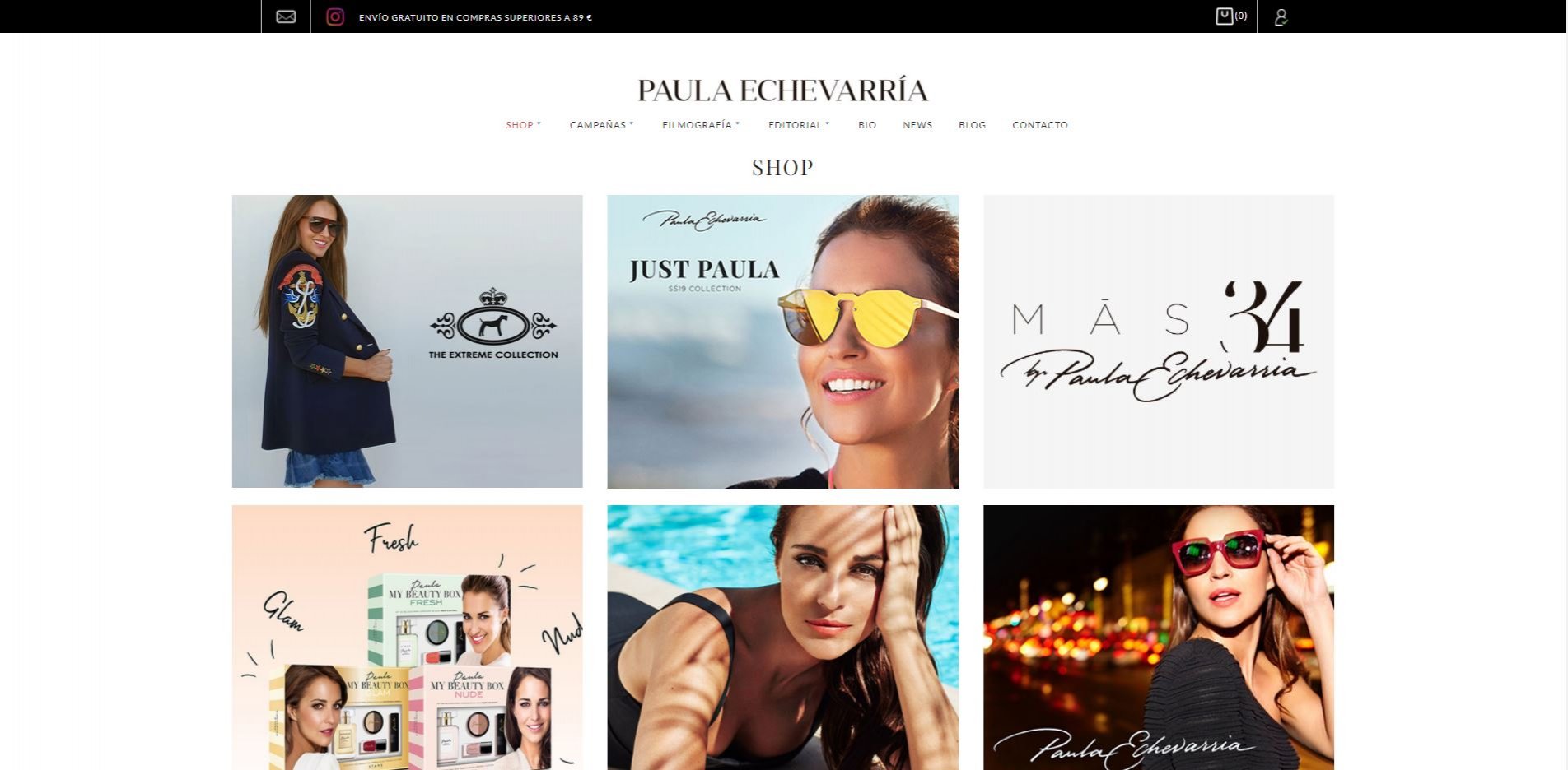 Comercio Electrónico de Paula Echevarria