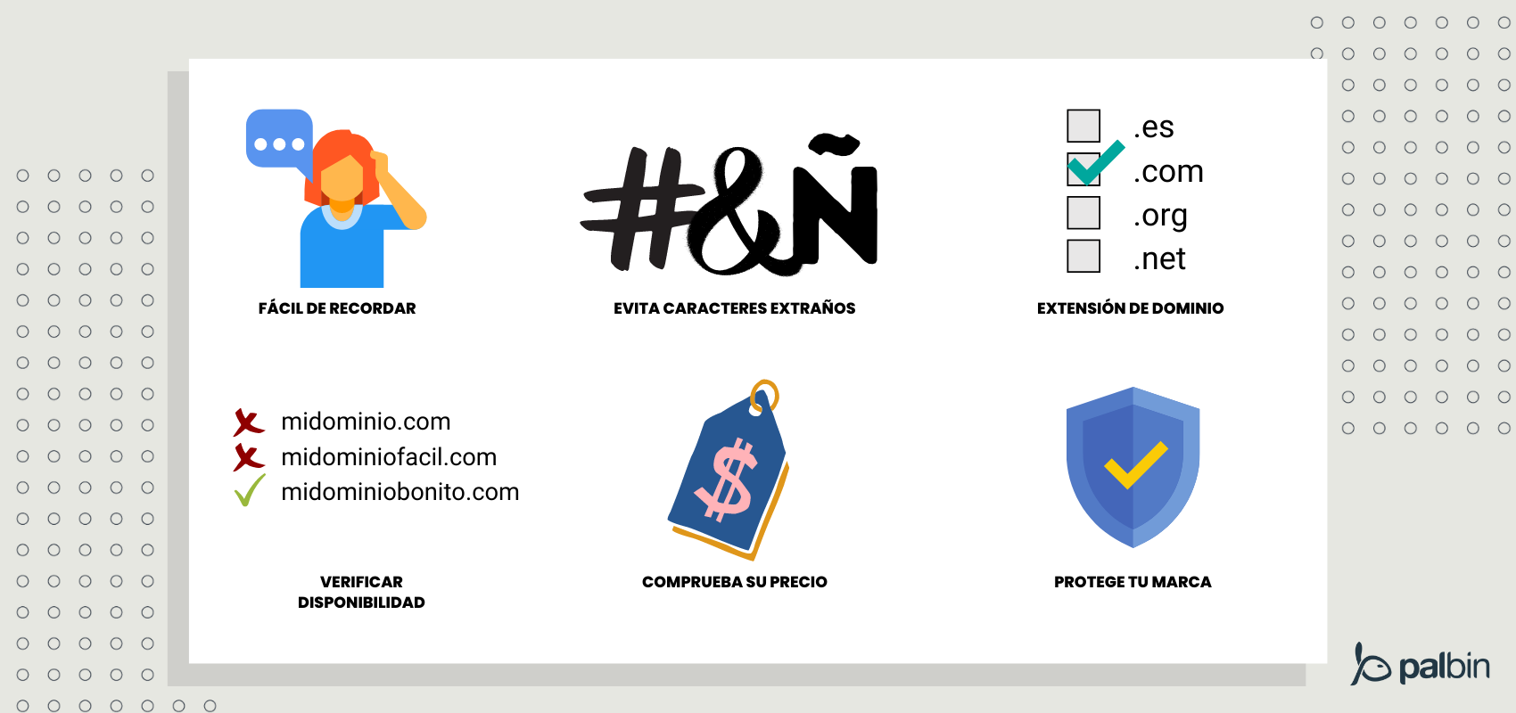 cómo elegir un nombre de dominio perfecto infografía