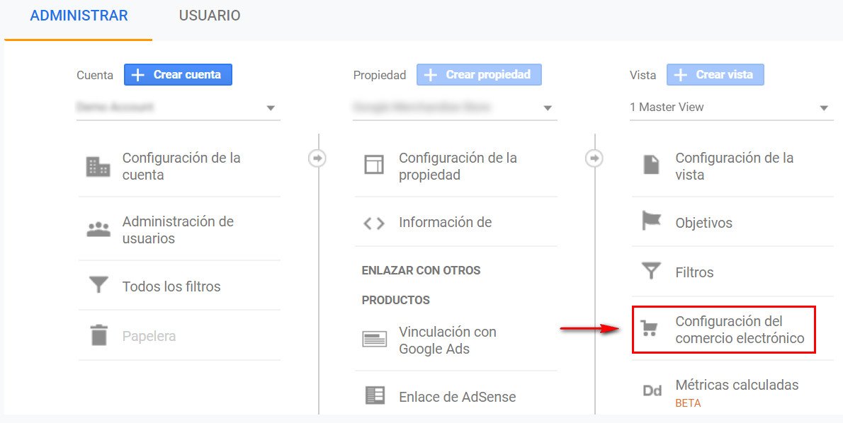 configuración de Google Analytics