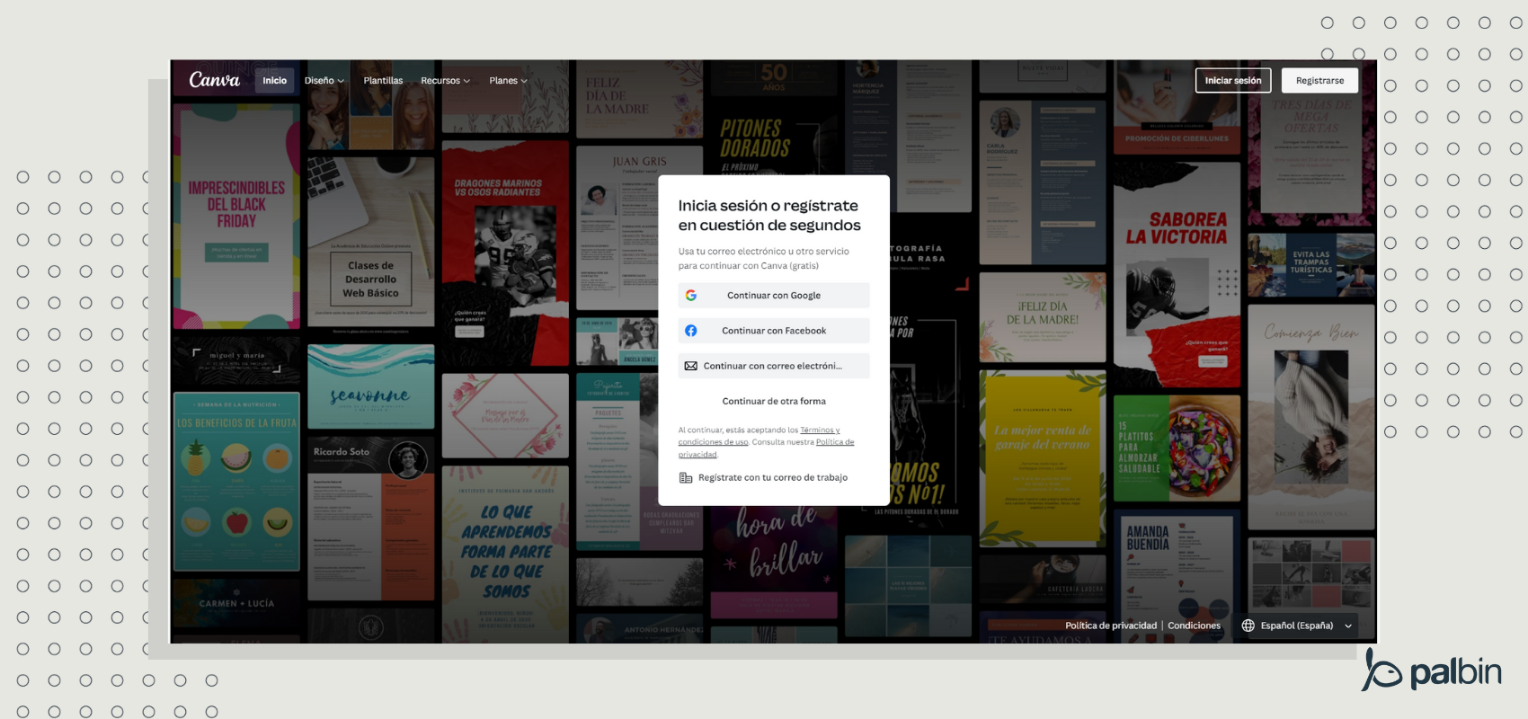 Cómo registrarse en Canva