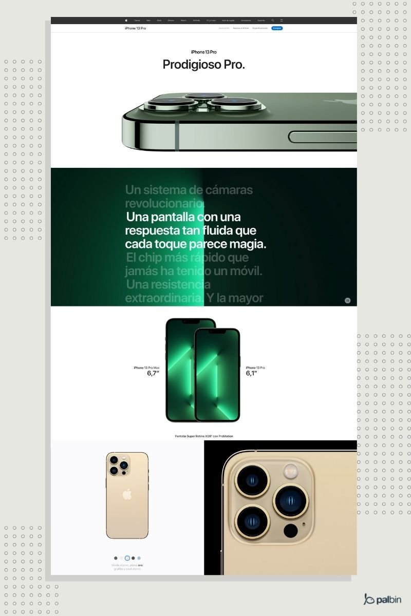 Redacción de producto Apple ejemplo