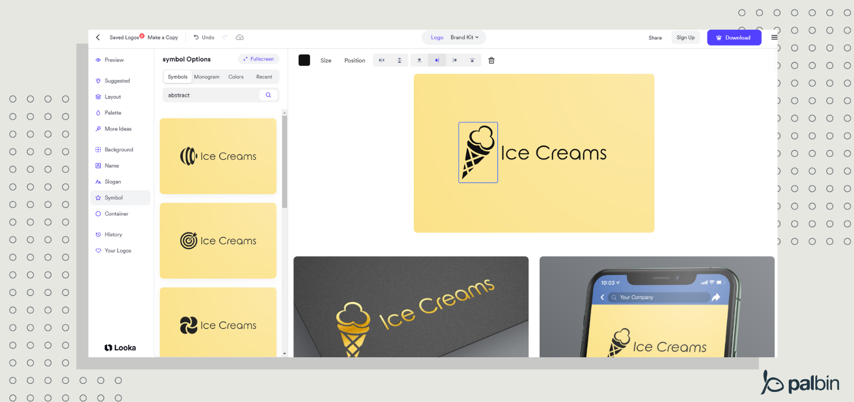diseñar un logotipo gratis con Looka