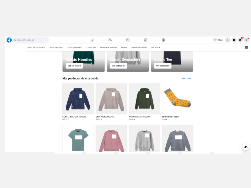 Tienda en facebook diseño