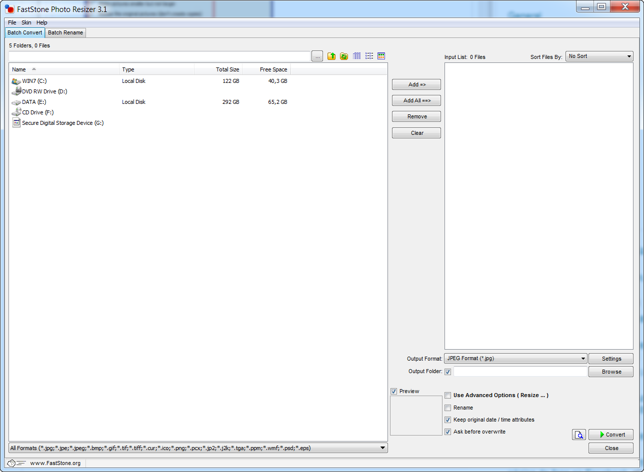 Iniciar FastStone Photo Resizer