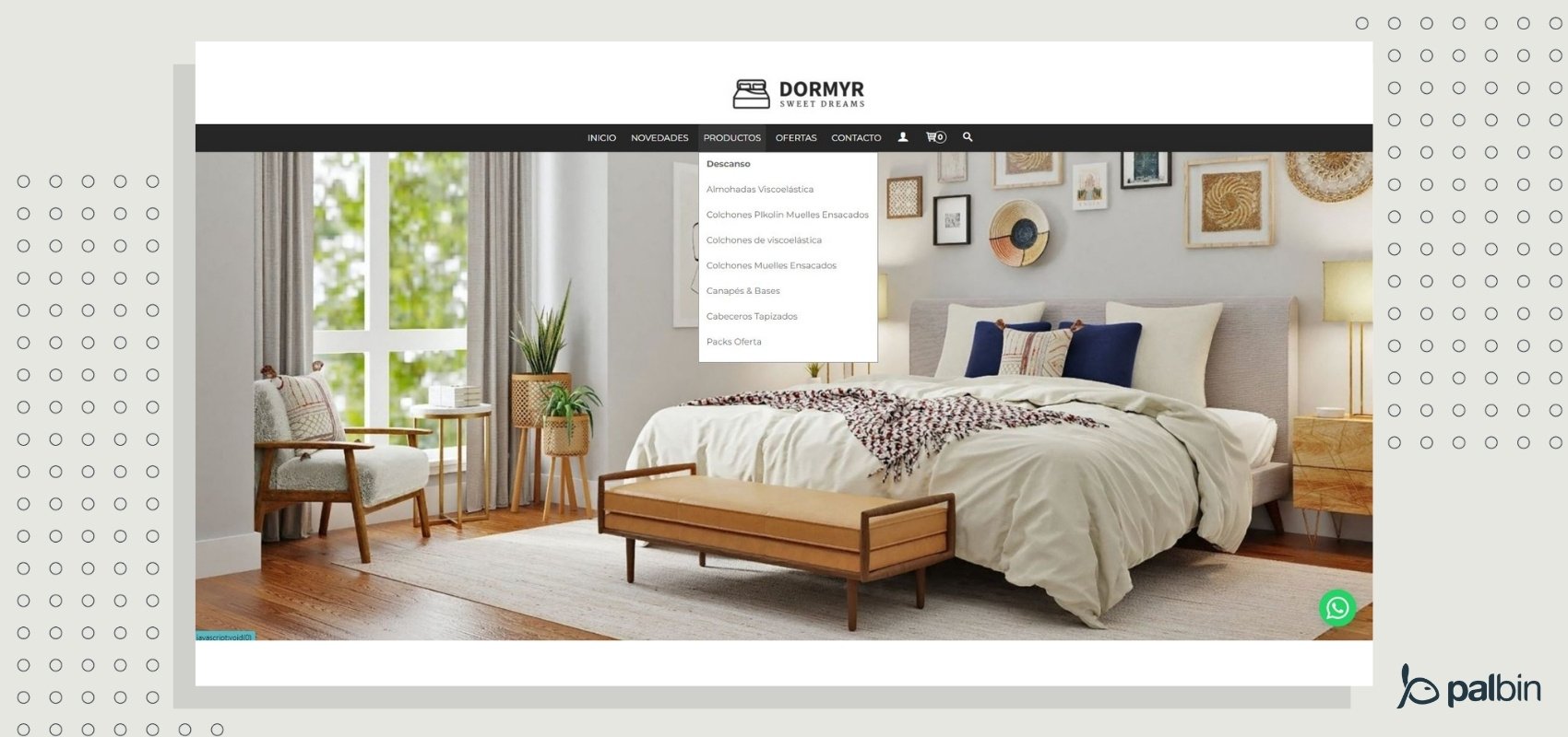 Ejemplo de menú desplegable