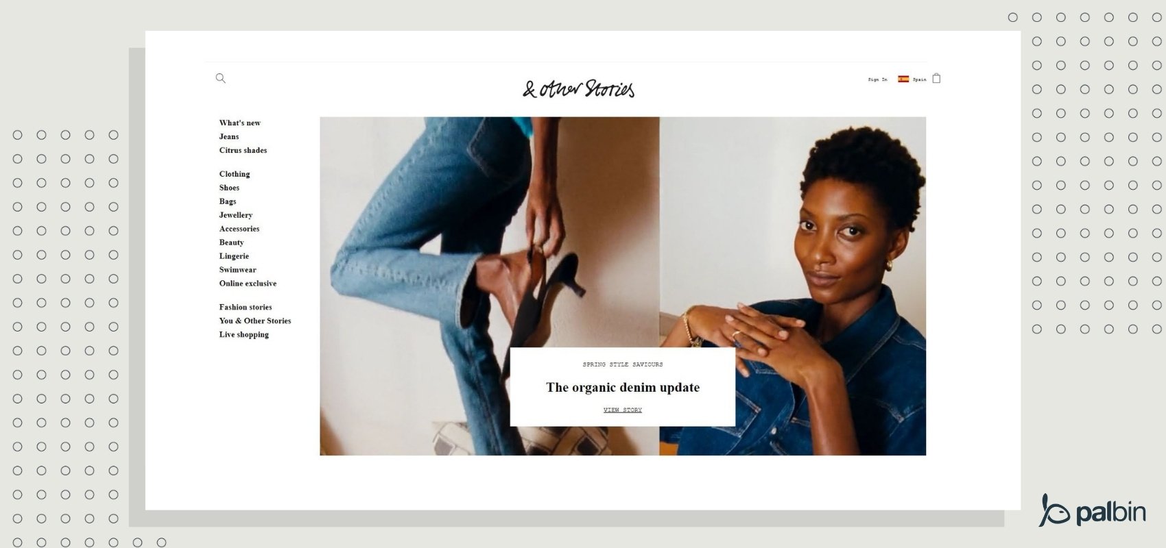 Ejemplo de menú vertical