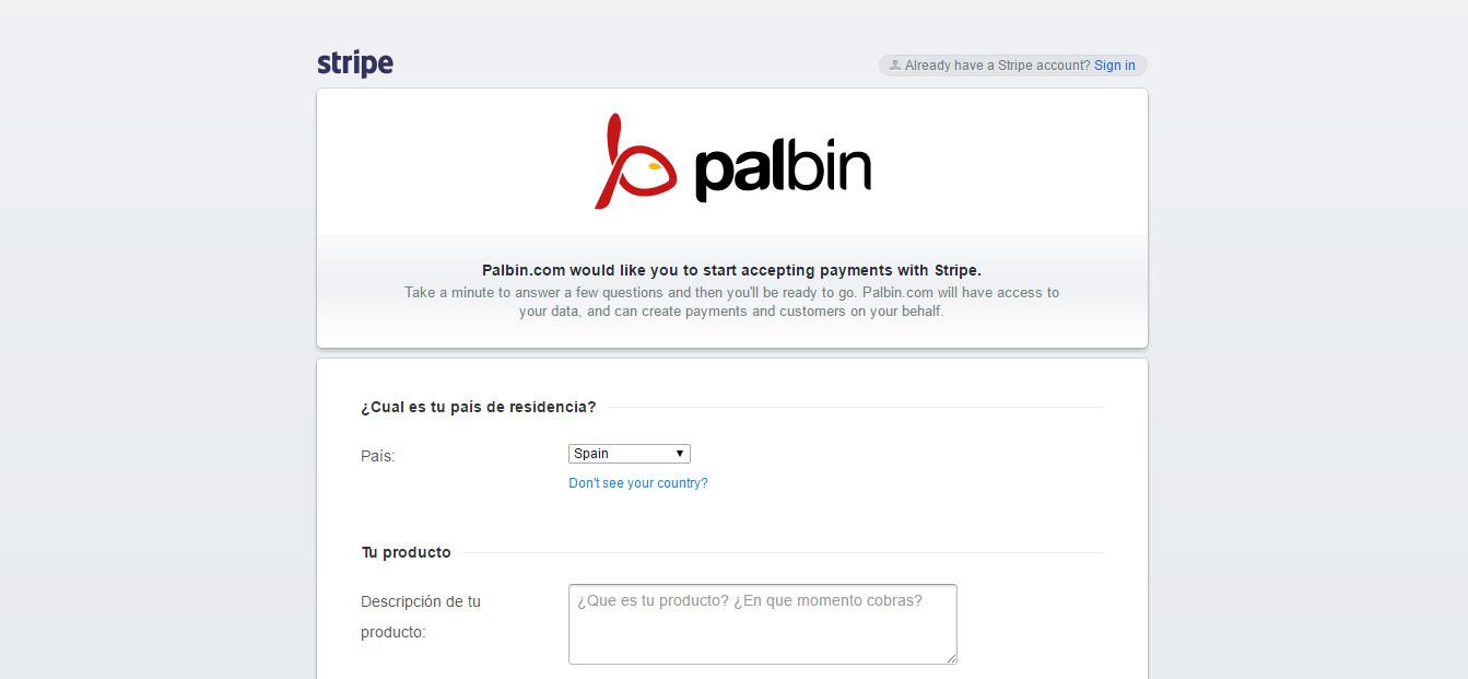Configuración con tu tienda Palbin