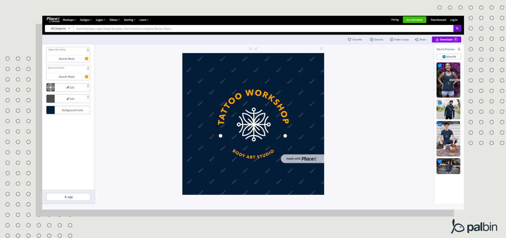 herramienta Placeit para diseñar logotipos