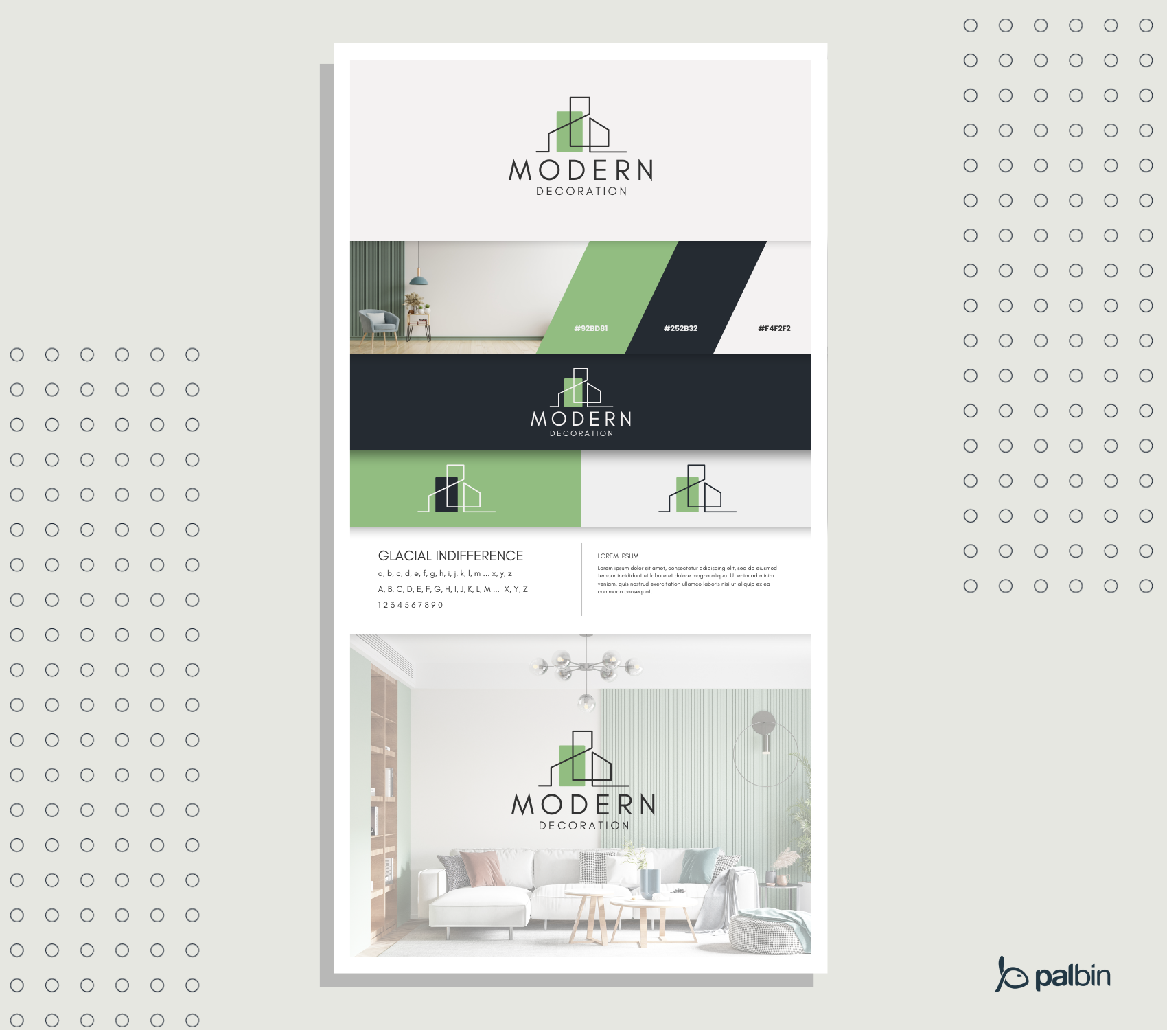 ejemplo de sección de estilo de manual de marca