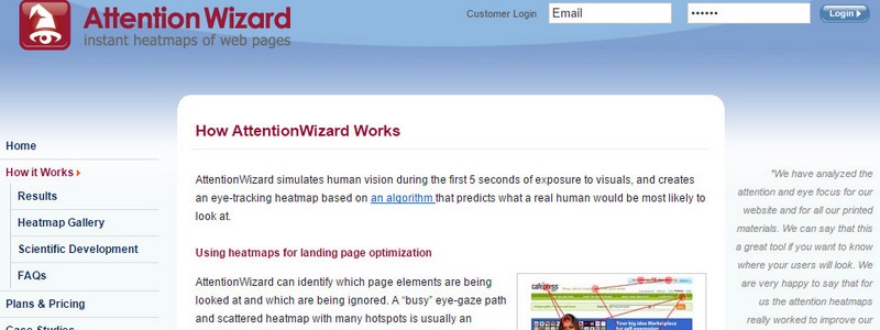 Attention Wizard Mapa de calor