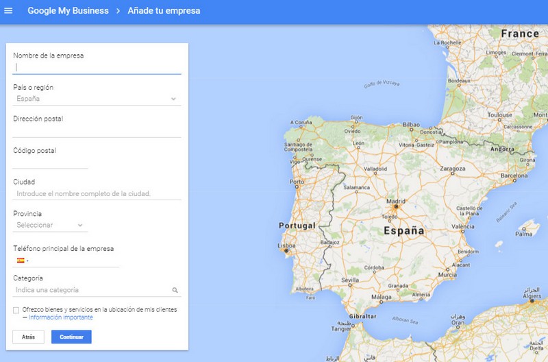 Aparecer en Maps