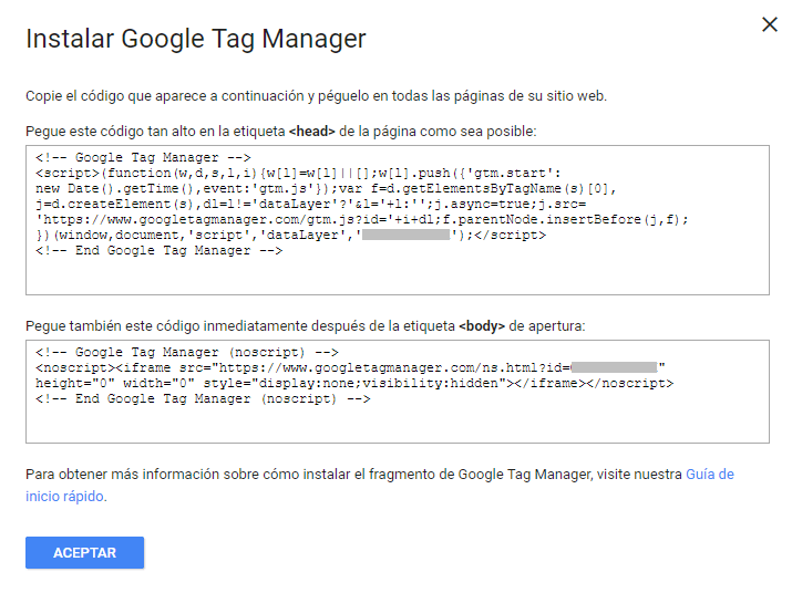 configuración de GTM