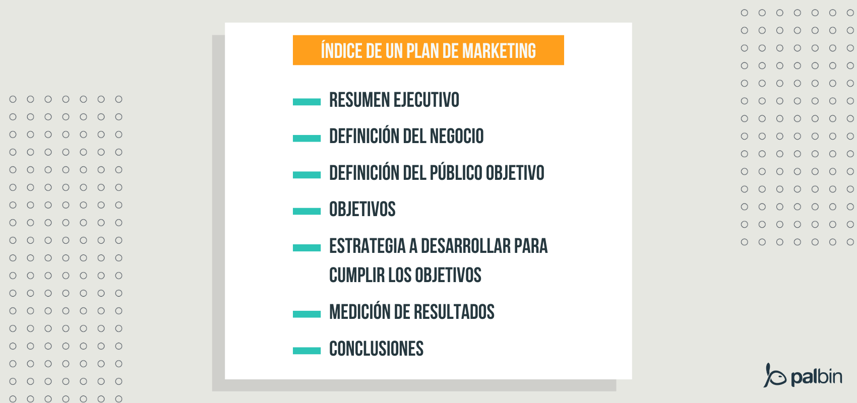 Índice de un plan de marketing