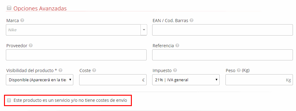 Pregunta costes de envío