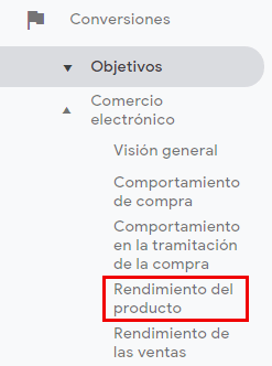 configurar rendimiento del producto