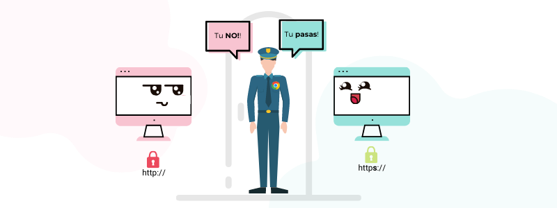 Diagrama de cómo es una conexión SSL con https