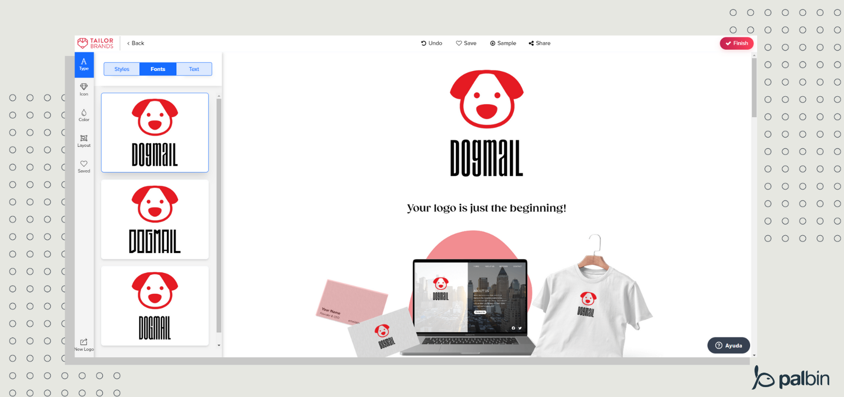 Tailor Brands para crear logotipo online