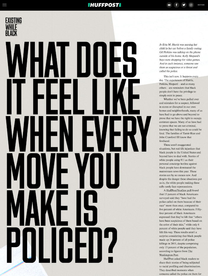 Diseño bonito web con tipografía gigante