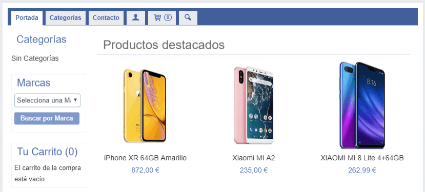 Tienda online en Facebook