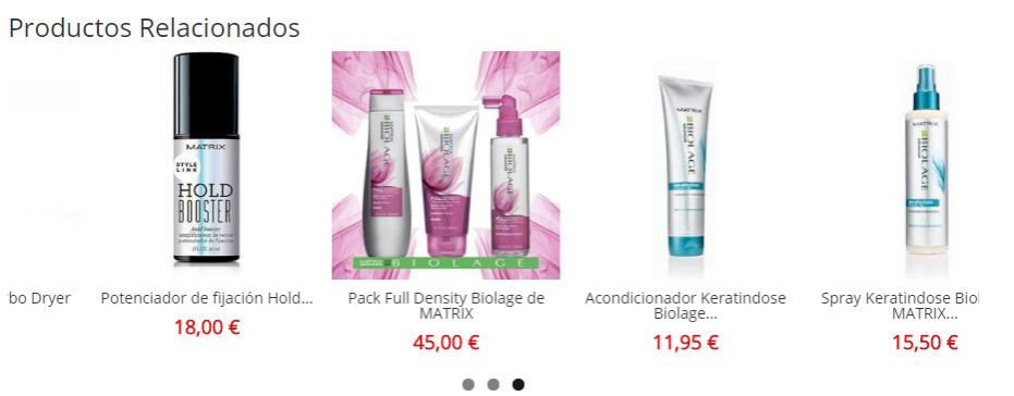 Venta cruzada de productos relacionados