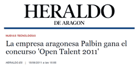 "La empresa aragonesa Palbin gana el concurso ¡Open Talent 2011!"