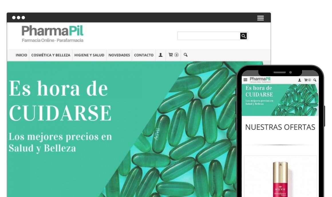 Ejemplo de web farmacia online de farmacia y parafarmacia