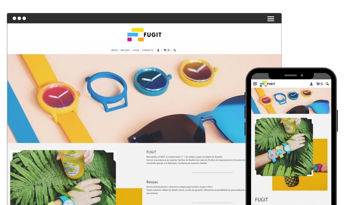 Ejemplo de tienda de joyería y relojería