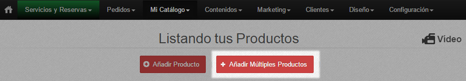 Añadir múltiples productos
