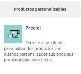Imagen de la aplicación de Productos Personalizables
