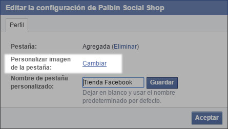 Personalizar imagen de tienda en Facebook