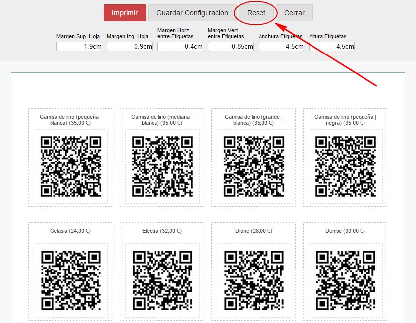 Imagen de configuración de códigos QR