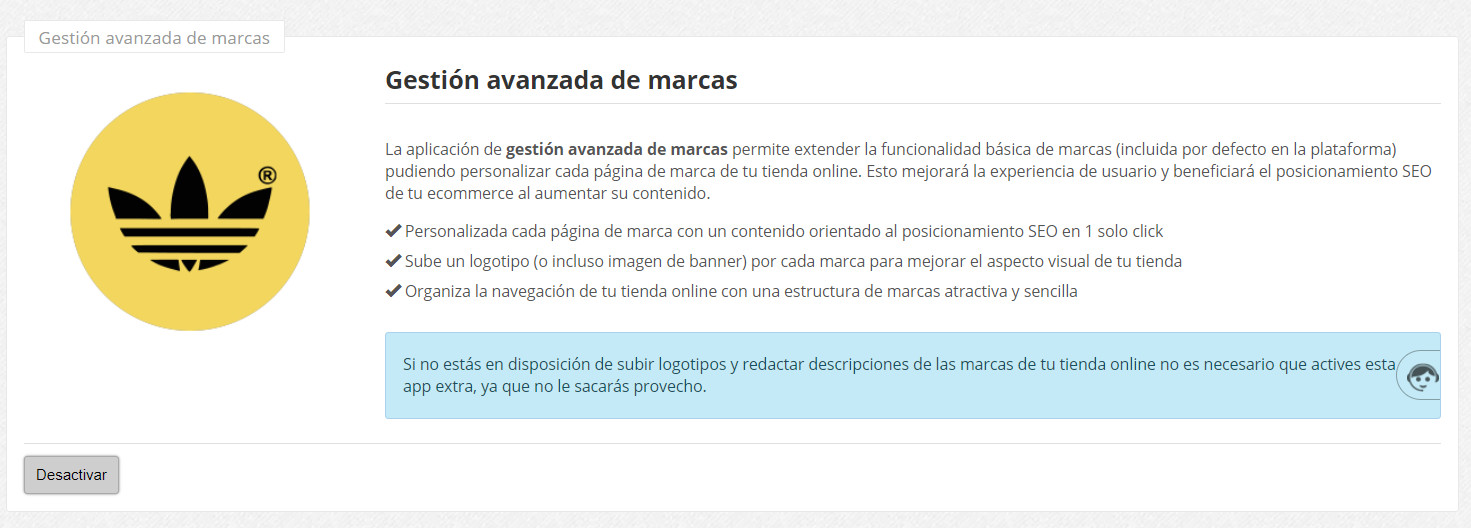 Imagen de configuración de marcas