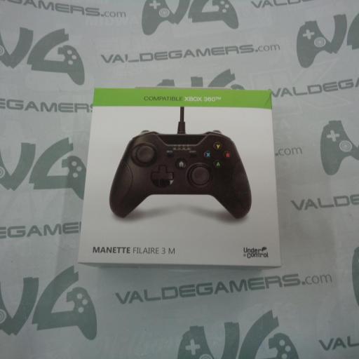 Mando Xbox 360 con cable negro 3M - undercontrol - nuevo