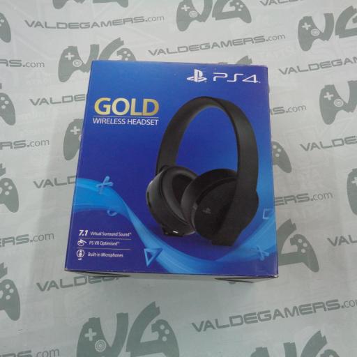 Sony PlayStation 4 Gold Wireless Headset Black 7.1